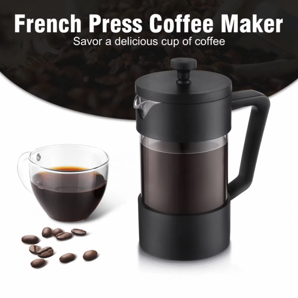 Linlan Black Color Heat Resistant High Borosilicate Glass French Press Pot Coffee Tools French Press - Image 3