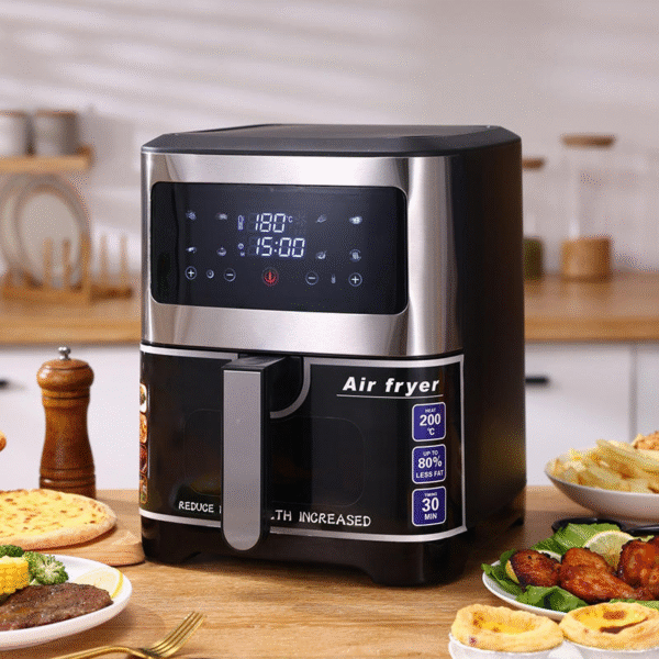 Intelligent Modern 6.8L Large-Capacity Stainless Steel Air Fryer Visual Household Electric Grill Multi-Functional for Car Cooks - Image 2