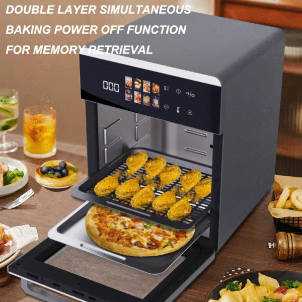 Visible Air Fryer Modern Square Design Home Smart Electric Multifunctional French Fries Machine Large Capacity - Image 5