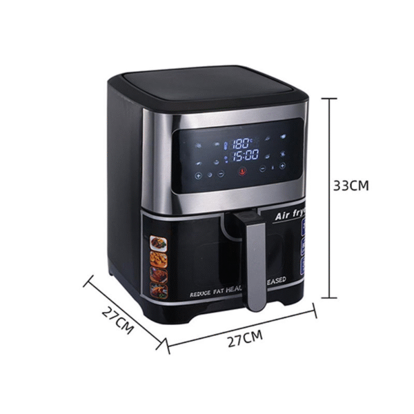 Intelligent Modern 6.8L Large-Capacity Stainless Steel Air Fryer Visual Household Electric Grill Multi-Functional for Car Cooks - Image 6