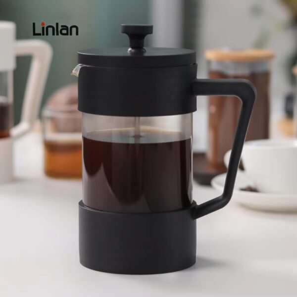 Linlan Black Color Heat Resistant High Borosilicate Glass French Press Pot Coffee Tools French Press - Image 10