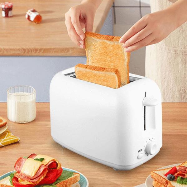 Full-automatic Household Baking Toast 2 Slice Breakfast Bread Sandwich Electric Heating Toaster - Image 3