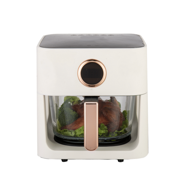 5L New Digital Stainless Steel Oil Free Fryer Electric Deep Fryer Smart Rapid Air Fryer 6-liter Visible Glass Pot - Image 5