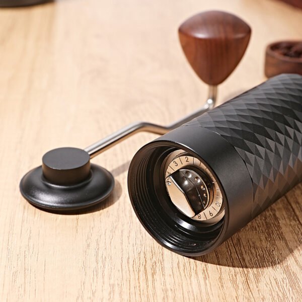 Premium Stainless Steel Portable Manual Coffee Grinders with Grind Settings, Aluminum Body, Ergonomic Wood Knob Handle - Image 7