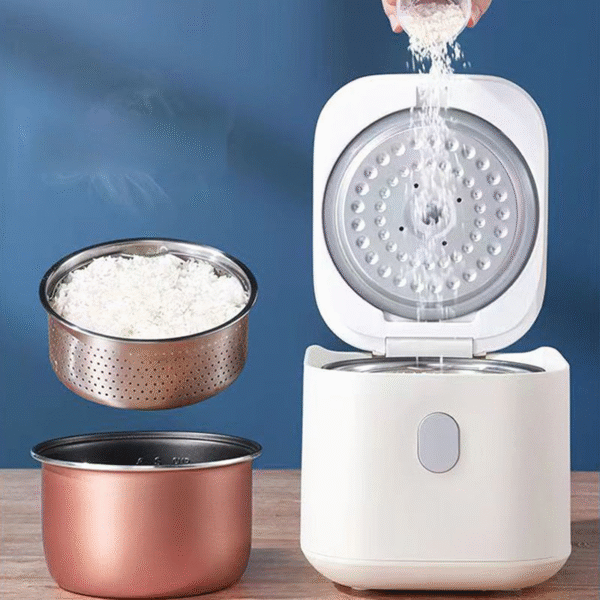 Kitchen 2.5L Rice Cooker Small Portable Mini Creamy White Multipurpose Digital Smart Electric Rice Cooker - Image 4