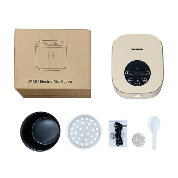 Kitchen 2.5L Rice Cooker Small Portable Mini Creamy White Multipurpose Digital Smart Electric Rice Cooker - Image 5