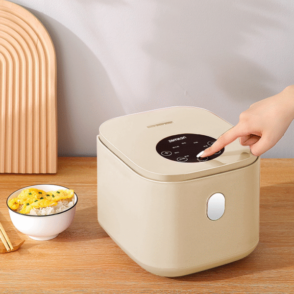 Kitchen 2.5L Rice Cooker Small Portable Mini Creamy White Multipurpose Digital Smart Electric Rice Cooker - Image 8