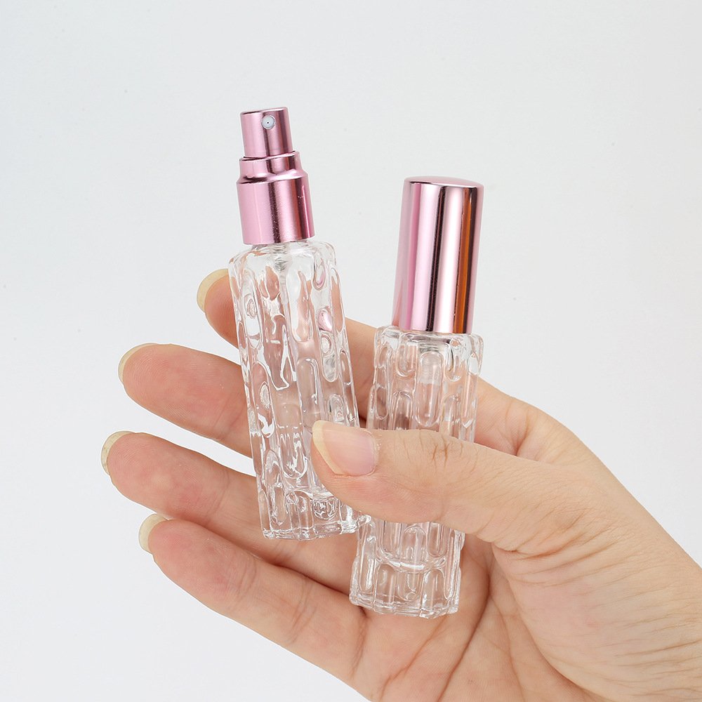 Transparent Frosted Glass Roller 5ml 8ml Refillable Bottles for Perfume Essential Oil Lip Oil