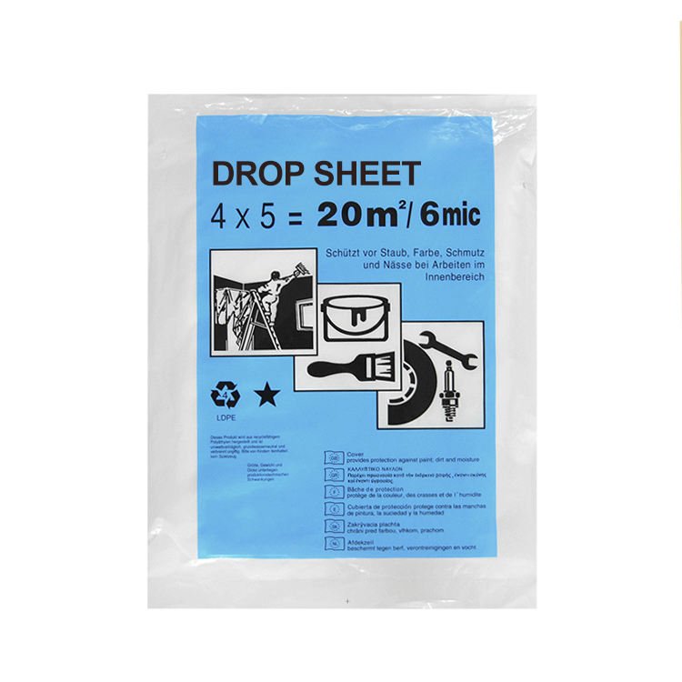 Plastic Drop Cloth / Plastic Drop Sheet / Plastic Dust Sheet/ Plastic Cover Sheet for paint and Furniture protection - Image 2