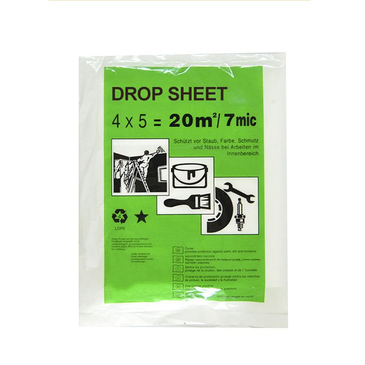 Plastic Drop Cloth / Plastic Drop Sheet / Plastic Dust Sheet/ Plastic Cover Sheet for paint and Furniture protection - Image 4