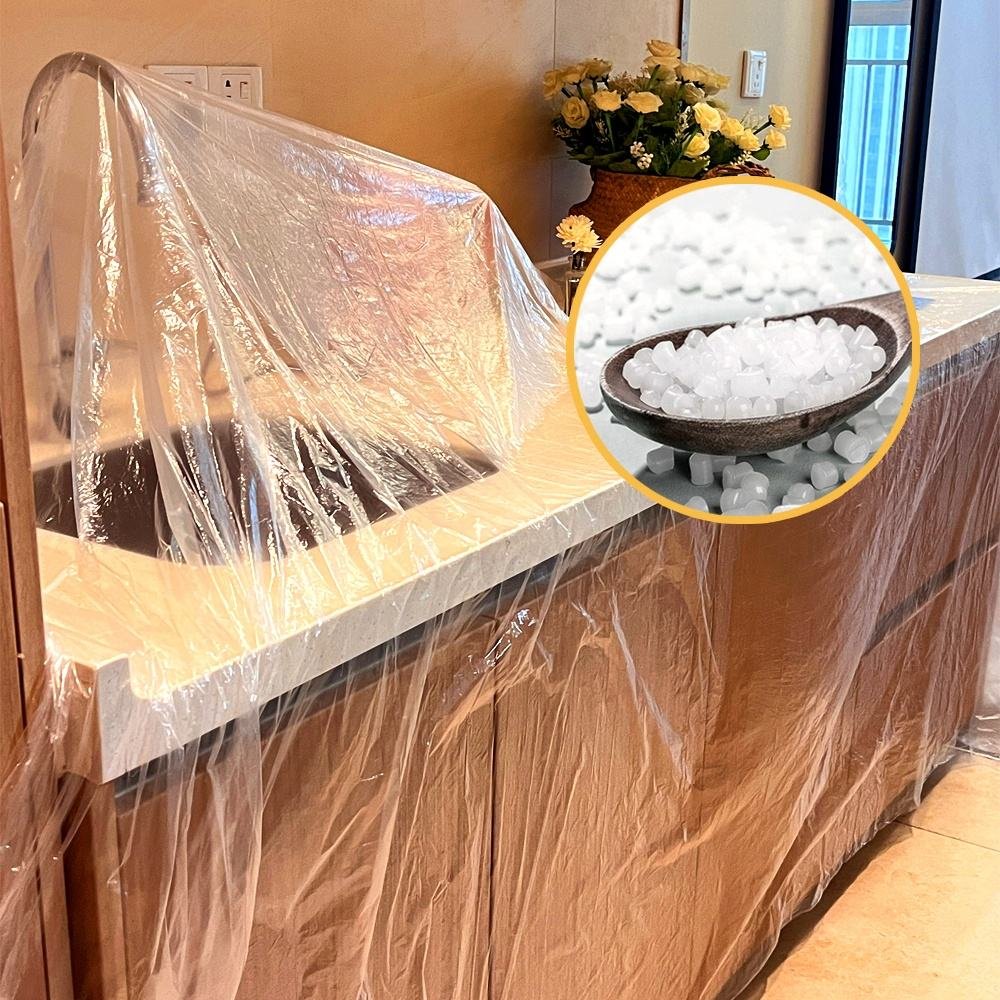 Plastic Drop Cloth / Plastic Drop Sheet / Plastic Dust Sheet/ Plastic Cover Sheet for paint and Furniture protection - Image 7