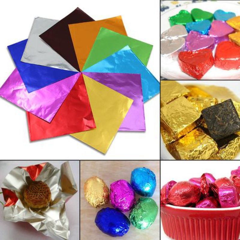 Wholesale Embossed Plain Treatment Chocolate Wrapping Aluminum Foil Paper for Food and Party Candy Packing - Image 4