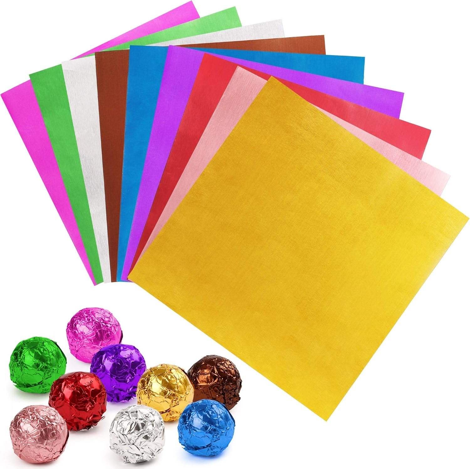 Wholesale Embossed Plain Treatment Chocolate Wrapping Aluminum Foil Paper for Food and Party Candy Packing
