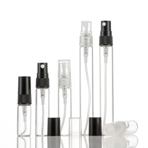 Hot Sale Slim Roll on Glass Perfume Bottle 1ml 2ml 3ml 5ml 10ml Amber Glass Roller Bottle With Gold Aluminum Cap