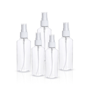 Cosmetic Packaging 30ml 50ml 60ml 80ml 100ml 120ml 150ml Perfume PET Plastic Spray Bottle With Mist Spray Lid