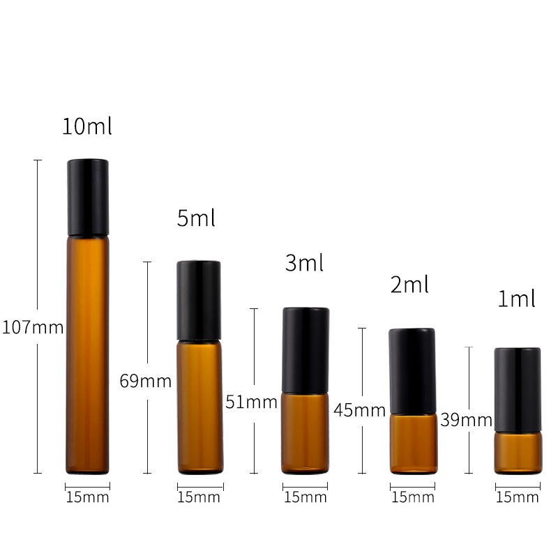 5ML 10 ML Reliable Quality Glass Perfume Roller Ball Cosmetic Amber Roll on Bottle - Image 5