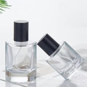 Classic Design, Customizable Logo, Fine Mist, High-Quality 30ml/50ml/100ml Empty Clear Round Cosmetic Perfume Bottle with Pump Sprayer