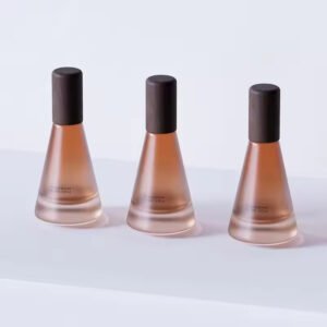 New 15ml Frosted Amber Glass Perfume Bottle with Thick Base and Tapered Dropper/Spray