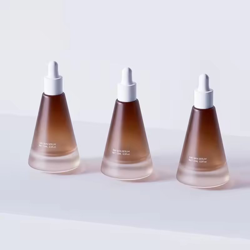 New 15ml Frosted Amber Glass Perfume Bottle with Thick Base and Tapered Dropper/Spray - Image 6