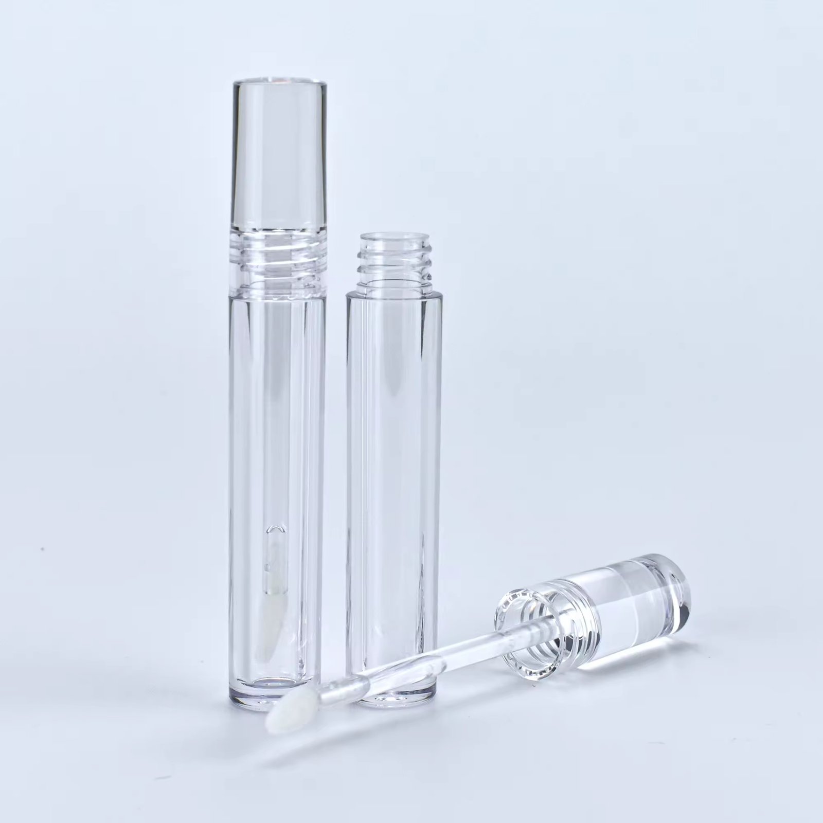 5.5ml Clear Pink Lip Gloss/Liquid Lipstick Tube, Empty Lip Gloss Container with Applicator - Image 2