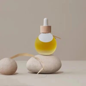 20ml, 30ml, 50ml Cute Round Ball Frosted Glass Dropper Bottle Screen Printed for Essential Oils, Skin Care, Empty Refill Serum